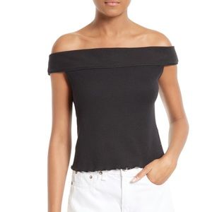 RAG & BONE/JEAN Thermal Off the Shoulder Top S/P